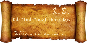 Kálmánczi Dorottya névjegykártya
